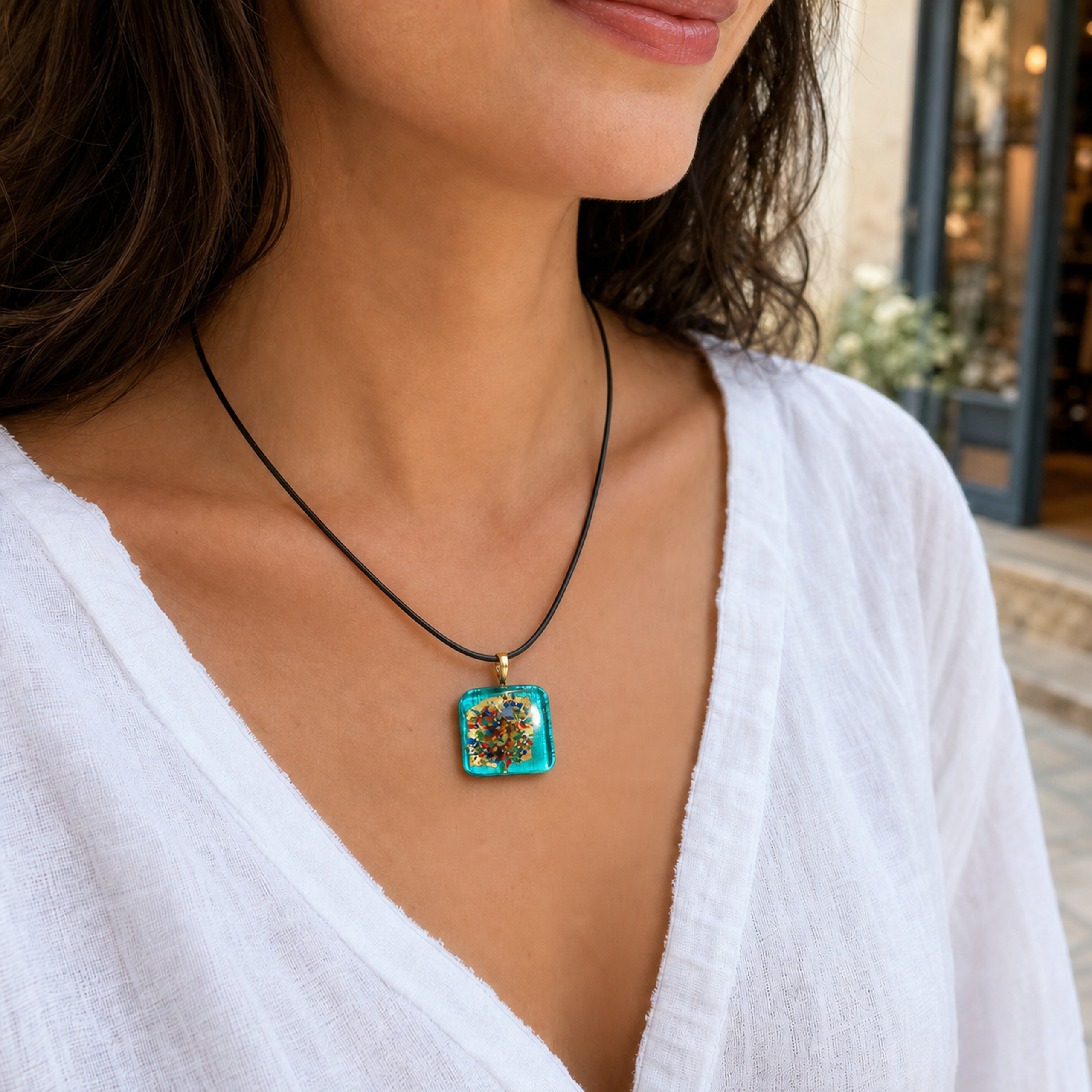 Medium Square Pendant - Image 5