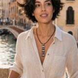 Triple Drop Cubes Necklace
